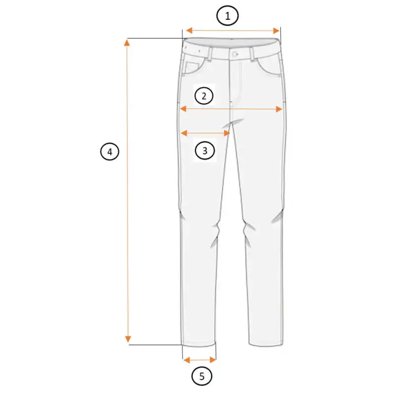 איור של מכנסיים עם מידות